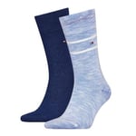 Tommy Hilfiger Strømper 2P Men Slub Classic Socks Marine/Blå Str 43/46 Herre