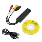 Adaptateur de carte de Capture Audio vidéo USB VHS vers convertisseur numérique VHS VCR TV vers convertisseur numérique USB 2.0 vers RCA Support Win 7/8/10 - Type USB capture card