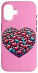 iPhone 16 Cute Heart with Flowers and Hearts for Valentine's Day Case