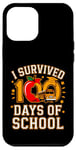 Coque pour iPhone 12 Pro Max Graphique vintage I Survived 100 Days of School Bus