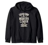 The Mountain Climber of the Zodiac Capricorn Zip Hoodie