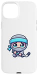 Coque pour iPhone 15 Plus Joueur ninja de hockey sur glace