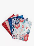 Liberty Fabrics Arthur Garden Fat Quarter Fabrics, Pack of 5, Multi