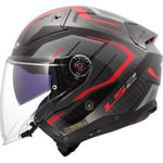 LS2, Casque Moto Jet Infinity II Carbon Urus Red, XS