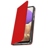 Folio Case for Samsung Galaxy A33 5G Magnetic Cover Card-holder Stand Red