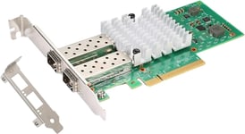 10G Carte RéSeau Ethernet, 2*SFP Port PCI-E Carte RéSeau Serveur avec Chipset Broadcom BCM57810S, Adaptateur Ethernet 10gbit/S, Carte RéSeau Wan Mei LAN pour en Windows Server/Linux/Vmware