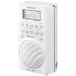 Sangean H-205D BT Douche Étanche Radio (Bluetooth, DAB +, FM RDS, Étanche à JIS7) Blanc