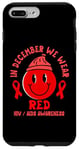 iPhone 7 Plus/8 Plus In December We Wear Red Ribbon Happy Face HIV AIDS Awareness Case