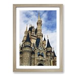 Big Box Art Magic Kingdom Florida Orlando USA Framed Wall Art Picture Print Ready to Hang, Oak A2 (62 x 45 cm)