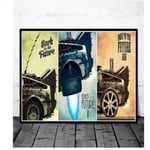 yiyishop Back To The Future Movie Poster Cool Car Posters Prints Cuadros Vintage Wall Art Picture Canvas Painting Frameless 40X60Cm Hn339