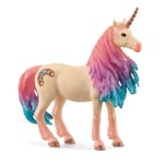 Figurin - SCHLEICH - Unicorn Marshmalow, sto - Mjuk päls och färgglad man