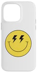 Coque pour iPhone 14 Pro Max Yeux lumineux jaunes des années 70 souriant souriant