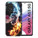 Cokitec Coque pour Samsung Galaxy A53 5G Manga My Hero Academia Shoto Multicolore