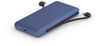 Belkin 10K USB-C Power Bank with Integrated Cables - Blå