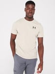 UNDER ARMOUR Mens Training Sportstyle Left Chest T-shirt- Khaki, Khaki, Size 2Xl, Men