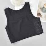 Kvinnors bröstbinder Tomboy lesbisk korsett trans väst sommar sida spänne kort tank top underkläder shaper bustier bröstbinder（XL）