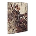 The Pianist By Giovanni Boldini Classic Painting Canvas Wall Art Print Ready to Hang, Framed Picture for Living Room Bedroom Home Office Décor, 24x16 Inch (60x40 cm)