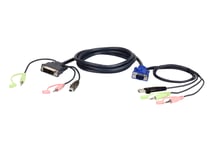 ATEN VGA USB to DVI KVM Cable 3m (2L-7DX3U)