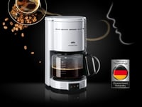 Braun Kf 47/1 Wh, Kaffebrygger (Drypp), Malt Kaffe, 1000 W, Hvit