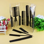 10 PCS HAIR STYLING COMB SET PROFESSIONAL BLACK HAIRDRESSING BRUSH BARBERS COMBS