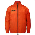 Legea Cairo Tuono Veste Manches Longues à Capuche Coupe-Vent Homme, Orange Fluo/Noir, FR : S (Taille Fabricant : S)