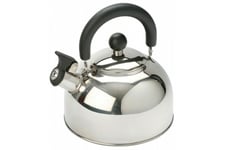 Vango 2 Litre Whistling Stainless Steel Camping Kettle with Folding Handle