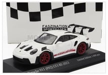 MINICHAMPS 413062103 Porsche - 911 992 GT3 Rs Coupe 2023 - Red Jantes - Blanc