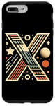 Coque pour iPhone 7 Plus/8 Plus Lettre initiale du nom de l'alphabet X dans un style artistique rétro