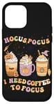 iPhone 12 mini Halloween Groovy Hocus Pocus I Need Coffee To Focus Case