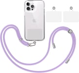 Packcordon Universel Pour Mobile [Lilas] + 2 Patchs De Fixation Supplémentaires Et Sangle De Suspension Amovible Réglable Et Résistante Compatible Avec Toutes Les Marques De Télé[One140543]