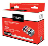 Seven Life Compatible Canon pgi-520 / cli-521 Pack de 5 Cartouches