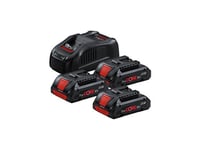 Blå Bosch 18V Batterisæt M/Lader Gal 1880Cv Procore 3X4,0Ah