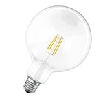 LEDVANCE Lampe LED Smart avec Bluetooth, globe à filament, E27, dimmable, remplace les lampes à incandescence par 50W, blanc chaud(2700K),contrôlable avec Google,Alexa et Apple Voice Control,SMART+ BT