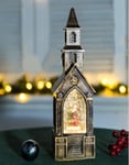 Vannfylt kirke med julemotiv 28,5 cm