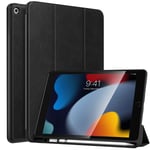 CDQ Apple iPad 10.2 2021/2020/2019 Slim fit tri-fold case - Svart