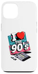 Coque pour iPhone 13 I Love The 90's Cassette Player Music Tape Recorder