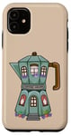 iPhone 11 Creative Cozy Coffee House Cafe, Stovetop Espresso Maker Case