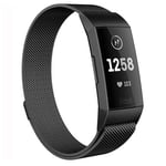 Fitbit Charge 3      Milanese Loop Strap   Black