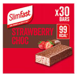 SlimFast Snack Bar, Low Calorie Snack, Strawberry Choc Flavour, 30 x 25 g Multipack