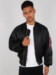 Alpha Industries Mens MA-1 Bomber Jacket in Black - Size Small