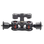 Multi Function Dual Ball Head Hot Shoe Magic Arm Mount Adapter Camera Access New