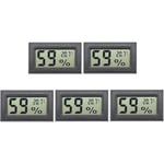 5PCS Mini Thermomètres Hygromètres Numériques Pour Intérieur, Hygromètre, Température et Humidité avec Degrés pour Caves,Jardins, Caves, Placards,