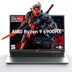 ACEMAGIC 2024 PC Portable Gaming AMD Ryzen 9 6900HX (Jusqu'à 4,9 Hz) Ordinateur Portable 16 Pouces FHD Comparable au i7, 16 Go Ram DDR5 512 Go Étendre à 4 to Clavier rétroéclairé M.2 SSD*2,WiFi 6