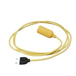 creative cables - Snake Lampe en silicone avec interrupteur et fiche - Sans ampoule, Jaune