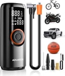 Tire Inflator Portable Air Compressor - Electric Air Pump 3X Faster Inflation Cordless Air Compressor Digital Pressure Gauge USB-C Rechargeable Power Bank - Tire Pump with LED for Car Motor Bike Ball