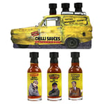 Kimm & Miller Only Fools and Horses Hot Sauce Gift Set - Novelty Chilli Sauce Gifts for Men - 3 x 45ml Bottles - Great Mens Gift Set for Christmas or Dad Birthday Gifts