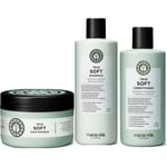 Maria Nila True Soft Trio Masque 250 ml, Conditioner 300 ml, Shampoo 350 ml