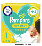 300 Nappies Pampers New Baby Size 1, 2kg-5kg, Essential Pack - Honest Grocer