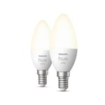 Philips Hue White Candle - E14 smart bulb - (2-pack) Smart bulb Bluetooth/Zig...