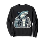 Shark Fin Costume Adult Mens Womens shark boy adult Tattoos Sweatshirt